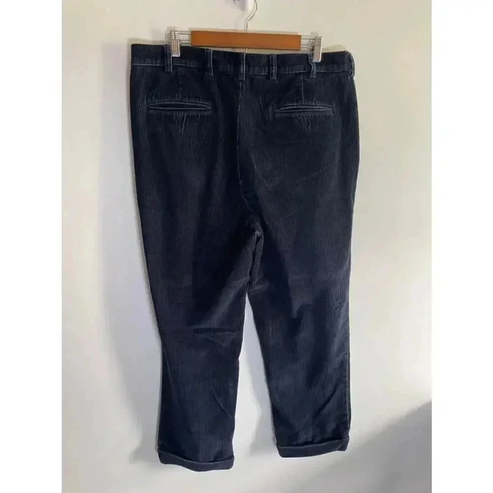 Men's Vintage 90’s Jospeh A Banks Blue Cords Corduroy 38Wx29L Cuffed Pleated 132